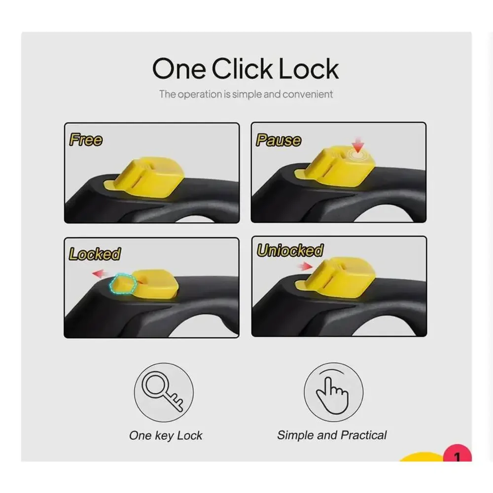 FIDA Lead Safe Set: Retractable Leash &‎ No‑Pull Harness XL Pet Training